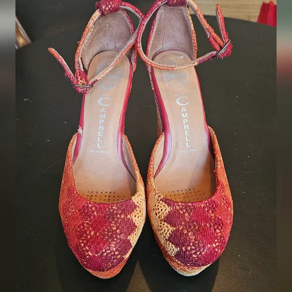 JEFFERY CAMPBELL Crochet/lace wedge platform. Size 9 - Picture 2 of 12